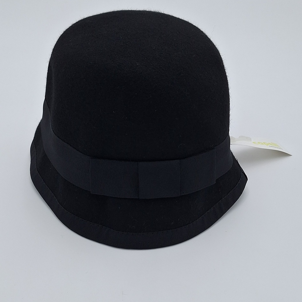 Capelli of New York Black Cloche Women's Hat Wool